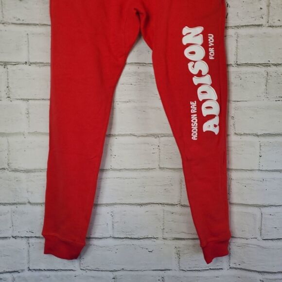 Addison Rae for you red sweatpants with pockets jogger 2XL XXL - Picture 7 of 9
